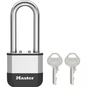 Master Lock Elite 52mm Laminēta tērauda atslēga ar 64mm važu, 5-pin cilindru