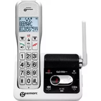 Geemarc AmpliDECT 595 ULE Bezvadu Telefons ar Atbildētāju, Balts