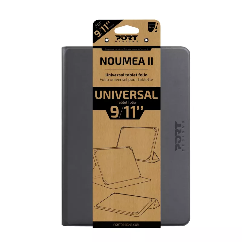PORT Designs Noumea II Universāls Planšetdatora Maciņš 9-11 collas Pelēks