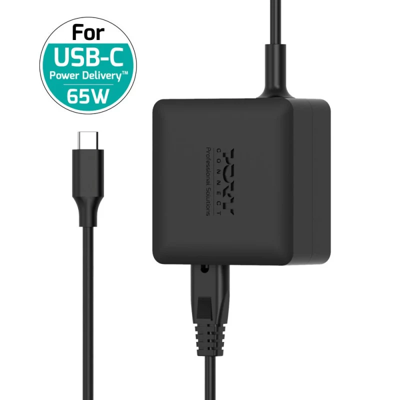 PORT Designs GaN 65W USB-C barošanas bloks ar ES maiņstrāvas kabeli