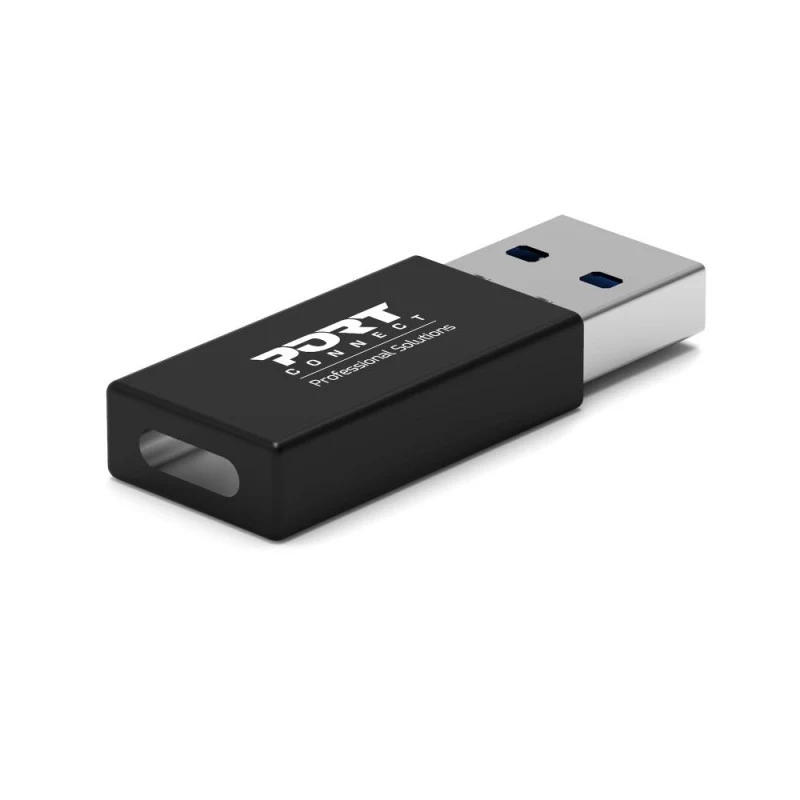 PORT Designs USB-A uz USB-C Pārveidotājs - USB 2.0 Adapteris - Melns