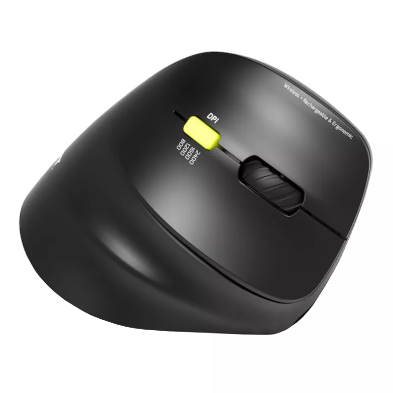 PORT Designs PORT Connect Professional ERGO SHAPE bezvadu uzlādējama pele - labai rokai - optiskā - 5 pogas - 2,4 GHz, Bluetooth - USB uztvērējs