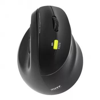 PORT Designs PORT Connect Professional ERGO SHAPE bezvadu uzlādējama pele - labai rokai - optiskā - 5 pogas - 2,4 GHz, Bluetooth - USB uztvērējs