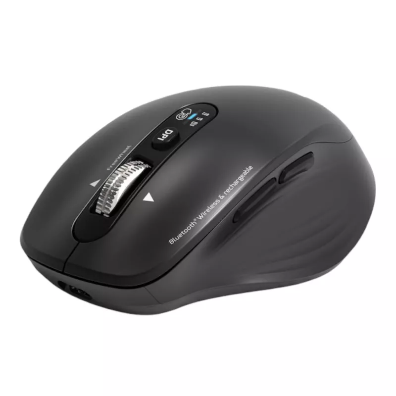 PORT Designs PORT Connect Professional BUSINESS uzlādējama bezvadu pele - optiskā - 6 pogas - 2,4 GHz, Bluetooth - USB uztvērējs - melna