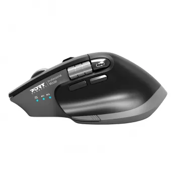 PORT Designs PORT Connect Professional ULTIMATE bezvadu uzlādējama pele - optiskā - 6 pogas - 2,4 GHz, Bluetooth - USB uztvērējs