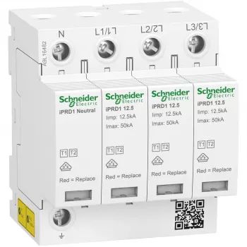 Schneider Electric Type 1+2 Aizsardzības ierīce pret pārspriegumu A9L16482 3P+N 20kA 40kA