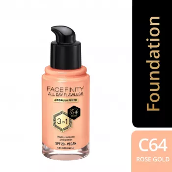 MAX FACTOR Facefinity All Day Flawless 3in1 sejas tonālais krēms C64, 30 ml