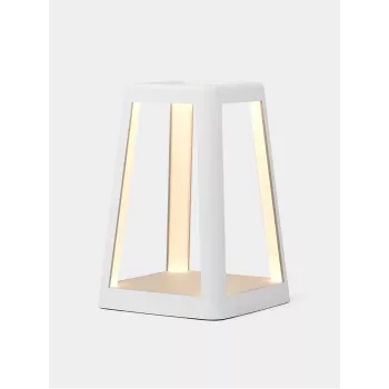 Lexon Lantern LED Lamp with Wireless Charger White LH94W