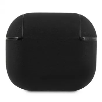 BMW BMA3SSLBK AirPods 3 vāciņš melns īsta āda sudraba logotips