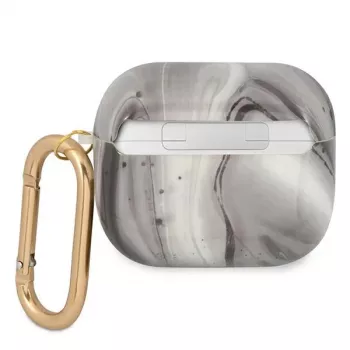 Guess GUA3UNMK AirPods 3 apvalks Black Marble Collection