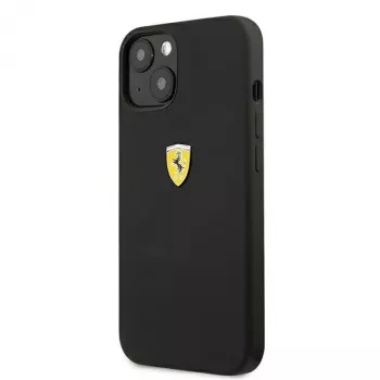 Ferrari FESSIHCP13SBK iPhone 13 mini 5,4 inch Melns Cietais Silikona Aizmugures Vāciņš