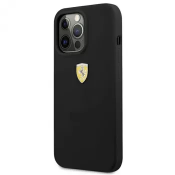 Ferrari FESSIHCP13LBK Silicone Hard Case for iPhone 13 Pro / 13, Black