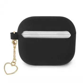 Guess GUA3LSCHSK AirPods 3 vāciņš melns silikona Charm Heart Collection