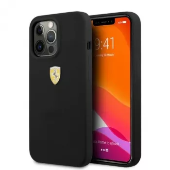 Ferrari FESSIHMP13XBK iPhone 13 Pro Max 6,7 inch Melns Cietais Vāciņš Silikons MagSafe