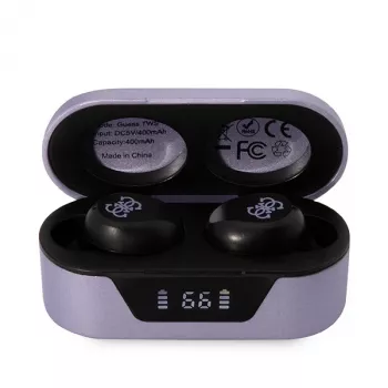 Guess GUTWST31EU True Wireless Stereo Bluetooth 5.3 Earbuds ar uzlādes futrāli - Violeta