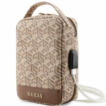 Guess GUHBHGCFSEW Organizer Bag Brūns GCube Stripe