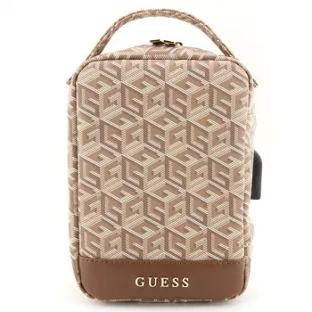 Guess GUHBHGCFSEW Organizer Bag Brūns GCube Stripe