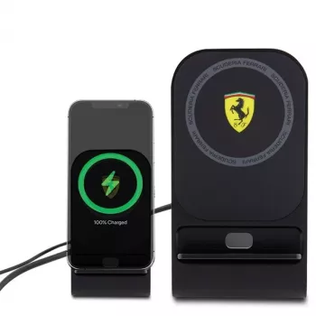 Ferrari 2023 Collection MagSafe 15W bezvadu uzlādes paliktnis - Melns
