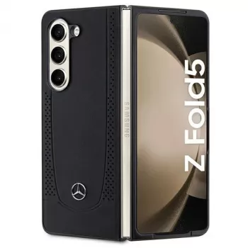 Mercedes-Benz MEHCZFD5ARMBK Urban Leather Hard Case for Samsung Galaxy Z Fold5 - Black