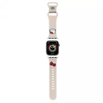 Hello Kitty HKAWMSCHBLE Silikona siksniņa Apple Watch 38/40/41mm - Bēšs