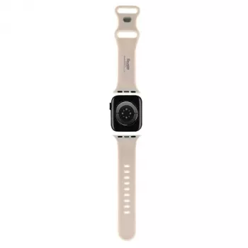 Hello Kitty HKAWMSCHBLE Silikona siksniņa Apple Watch 38/40/41mm - Bēšs
