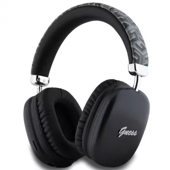 Guess Gcube Metallic Script Logo On-Ear Bluetooth Headphones Black