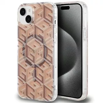 Guess GUHMP15SHGCUSTGW iPhone 15 / 14 / 13 6,1 inch Brūns Hardcase IML GCube MagSafe