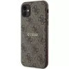 Guess GUHMN61G4GFRW Hardcase Apple iPhone 11 / XR 6.1 inch Brūna Āda Metāla Logo MagSafe 4G Kolekcija