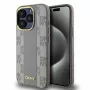 DKNY DKHMP15XPCPVSLE iPhone 15 Pro Max 6,7 inch Cietais ādas vāciņš Checkered Mono Pattern MagSafe Bēšs