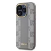 DKNY DKHMP15XPCPVSLE iPhone 15 Pro Max 6,7 inch Cietais ādas vāciņš Checkered Mono Pattern MagSafe Bēšs