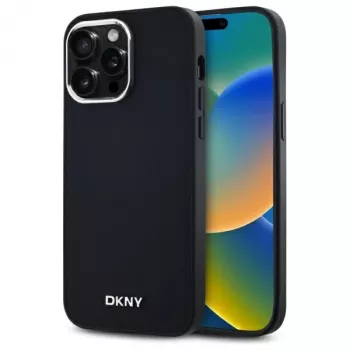 DKNY DKHMP14XPSCMCLK Cietais vāciņš iPhone 14 Pro Max 6,7 inch Melns Plain Logo MagSafe