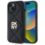 DKNY DKHCP14SPQDSLK Quilted Stack Logo aizmugurējais vāciņš Apple iPhone 14 6,1 inch melns
