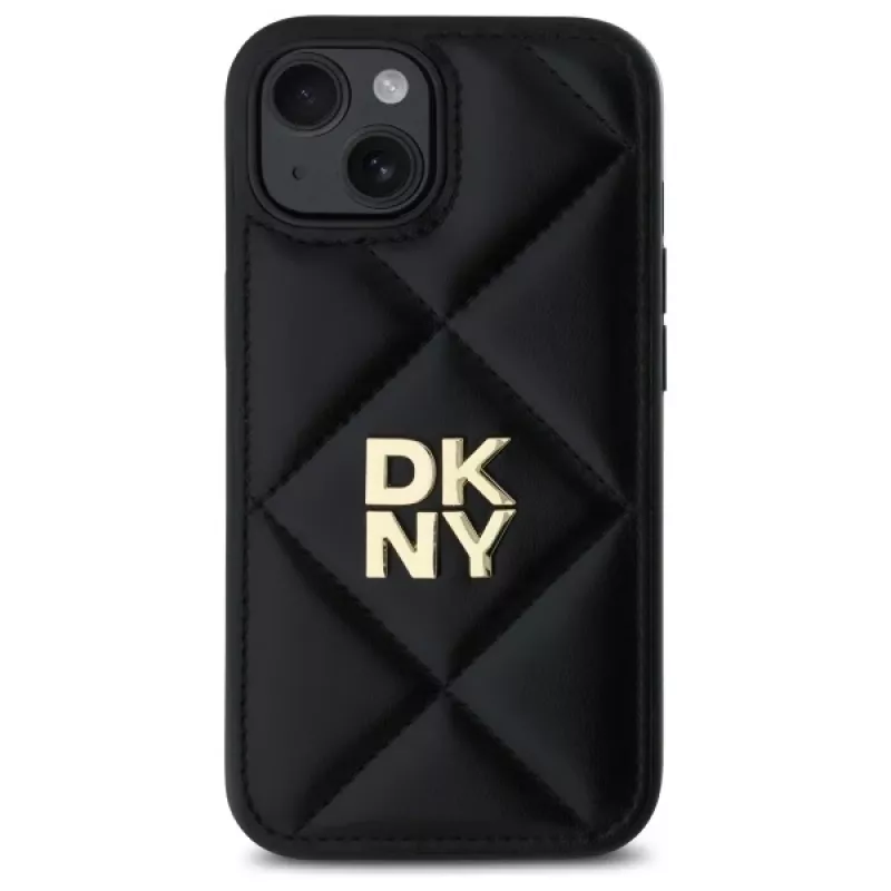 DKNY DKHCP14SPQDSLK Quilted Stack Logo aizmugurējais vāciņš Apple iPhone 14 6,1 inch melns