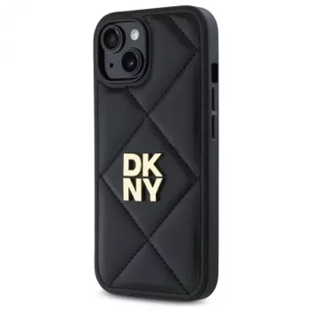 DKNY DKHCP15SPQDSLK Quilted Stack Logo aizmugurējais vāciņš Apple iPhone 15 6,1 inch melns