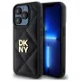 DKNY DKHCP15LPQDSLK Quilted Stack Logo Back Cover Apple iPhone 15 Pro 6.1 Melns