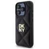 DKNY DKHCP15LPQDSLK Quilted Stack Logo Back Cover Apple iPhone 15 Pro 6.1 Melns