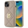 DKNY DKHCP14SPQDSLE Quilted Stack Logo Maciņš Apple iPhone 14 6,1 inch Bēšs