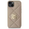 DKNY DKHCP14SPQDSLE Quilted Stack Logo Maciņš Apple iPhone 14 6,1 inch Bēšs
