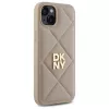 DKNY DKHCP15MPQDSLE Quilted Stack Logo vāciņš iPhone 15 Plus - Bēšs