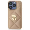 DKNY DKHCP15LPQDSLE Quilted Stack Logo Case iPhone 15 Pro 6.1 Bēšs