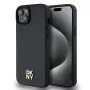 DKNY DKHMP15MPSHRPSK iPhone 15 Plus / 14 Plus 6,7 inch Black Hardcase Leather Monogram Pattern Metal Logo MagSafe