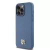 DKNY DKHMP15XPSHRPSB Hardcase Leather Monogram Pattern with Metal Logo MagSafe for iPhone 15 Pro Max 6.7 Blue