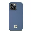 DKNY DKHMP15XPSHRPSB Hardcase Leather Monogram Pattern with Metal Logo MagSafe for iPhone 15 Pro Max 6.7 Blue