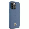 DKNY DKHMP15XPSHRPSB Hardcase Leather Monogram Pattern with Metal Logo MagSafe for iPhone 15 Pro Max 6.7 Blue