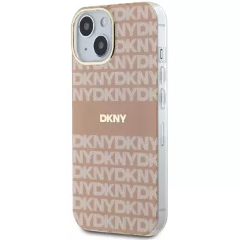 DKNY DKHMP15SHRHSEP Hardcase IML Mono & Stripe MagSafe iPhone 15/14/13 6,1 inch Rozā