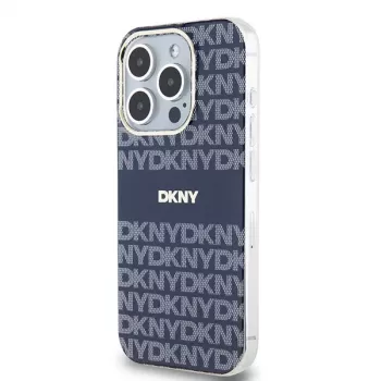 DKNY DKHMP15LHRHSEB iPhone 15 Pro 6.1 Blue Hardcase IML Mono & Stripe MagSafe