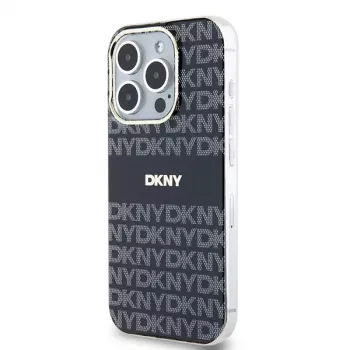 DKNY DKHMP13LHRHSEK Hardcase IML Mono & Stripe MagSafe iPhone 13 Pro / 13 - Melns