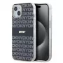 DKNY DKHMP15SHRHSEK iPhone 15 / 14 / 13 6.1 inch Black Hardcase IML Mono & Stripe MagSafe