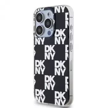 DKNY DKHCP15LHDLCEK cietais maciņš Apple iPhone 15 Pro 6.1, melns, IML Checkered Mono Pattern