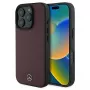 Mercedes-Benz MEHMP16L23RBARR Cietais maciņš iPhone 16 Pro 6.3 inch sarkanā teksturēta un gluda āda MagSafe